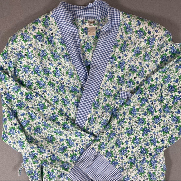 Victoria's Secret Other - 🪻90s Victoria’s Secret Gold Label Floral Cotton Robe M/L Cottagecore Tradwife